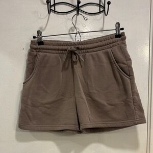 Women's Fleece Athletic Shorts - Brown